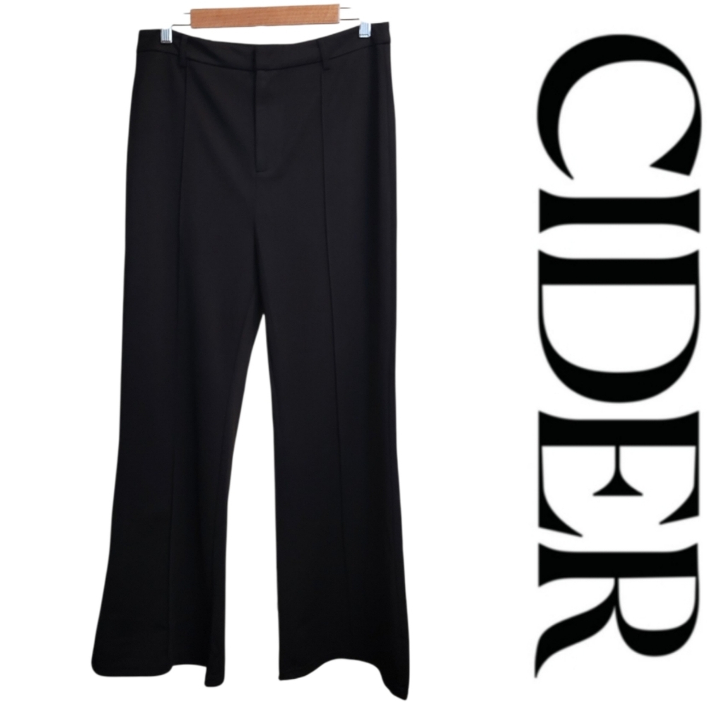 🆕️ Cider Wide Leg Front Seam Trousers in Black